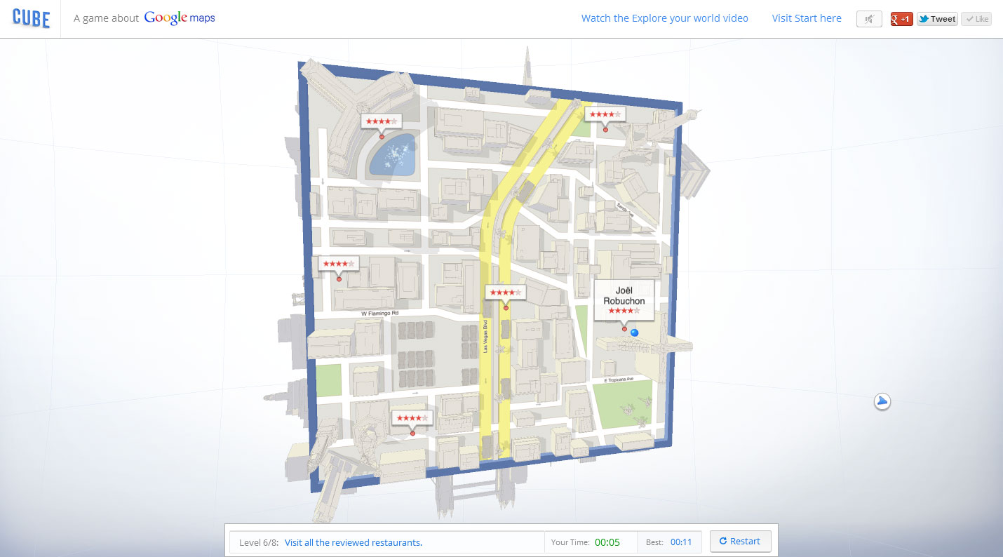 Cube – A game about Google Maps –